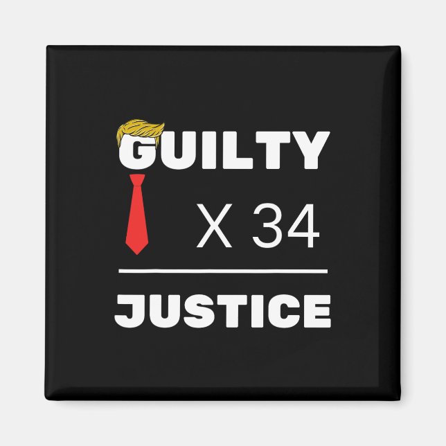 Är Guilty Trump 2024 Val American Magnet (Framsidan)
