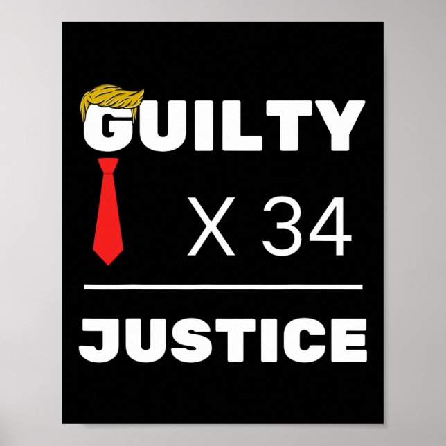 Är Guilty Trump 2024 Val American Poster (Framsidan)