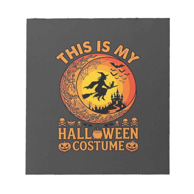 Är Halloween Kostym Häxslott Kittel Anteckningsblock (Framsida)