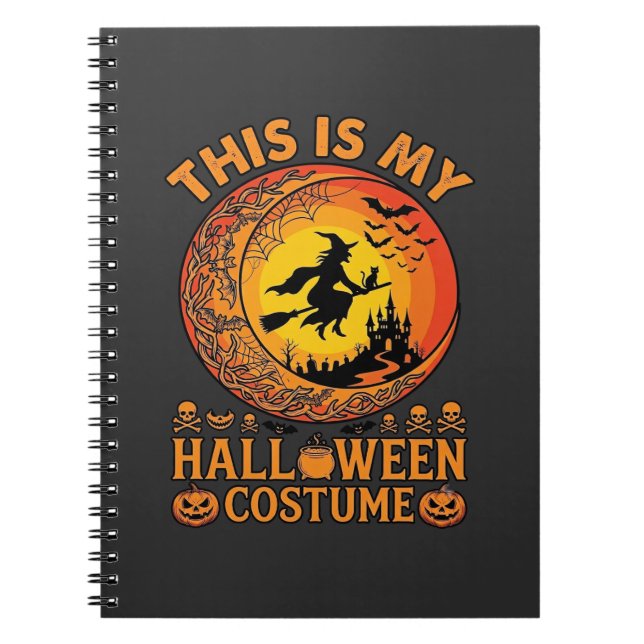 Är Halloween Kostym Häxslott Kittel Anteckningsbok (Framsidan)