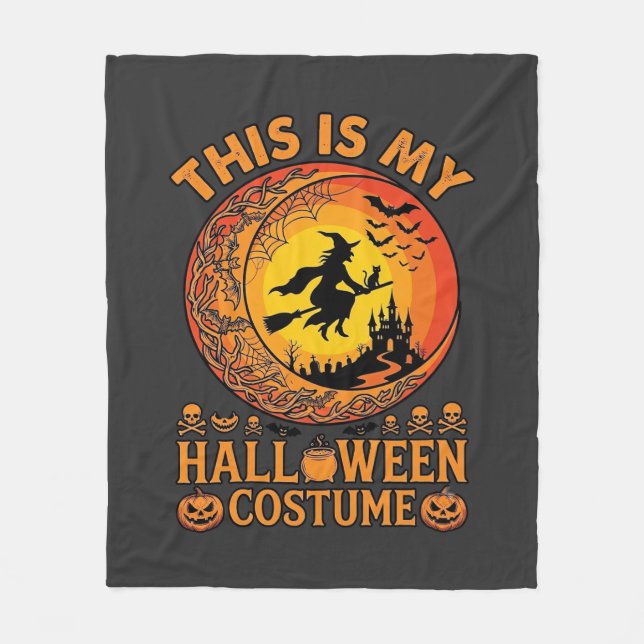 Är Halloween Kostym Häxslott Kittel Fleecefilt (Framsidan)