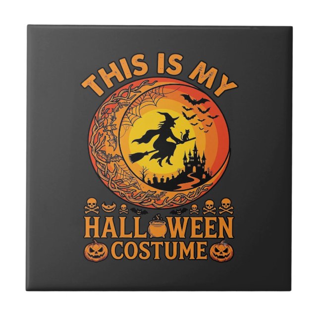 Är Halloween Kostym Häxslott Kittel Kakelplatta (Framsidan)