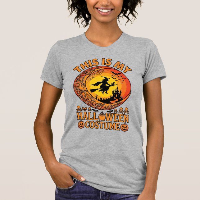 Är Halloween Kostym Häxslott Kittel T Shirt (Framsida)