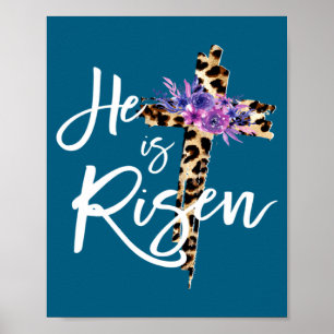 Är Han Uppstånden Påskdag Jesus Poster
