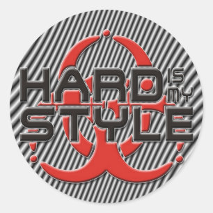 är hårt min musik för hardstyle för randar f runt klistermärke
