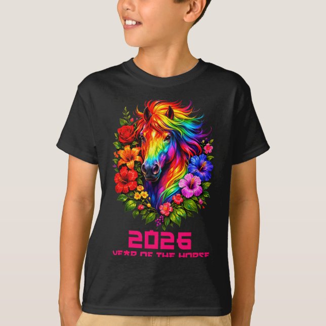 År Häst Lunar Kinesisk 2 T Shirt (Framsida)