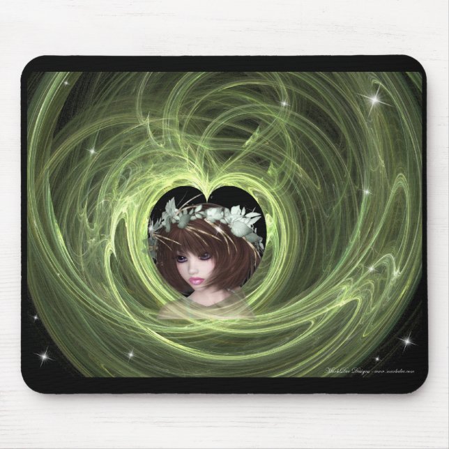 Är hon en dröm? Fantasy/Fractal Mousepad Musmatta (Framsidan)
