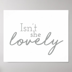 Är hon inte en snygg ritad typsnittsdekordesign? poster