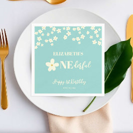 Är hon inte glad Daisy 1:a födelsedag? Pappersservett