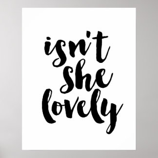 Är hon inte underbar poster? poster