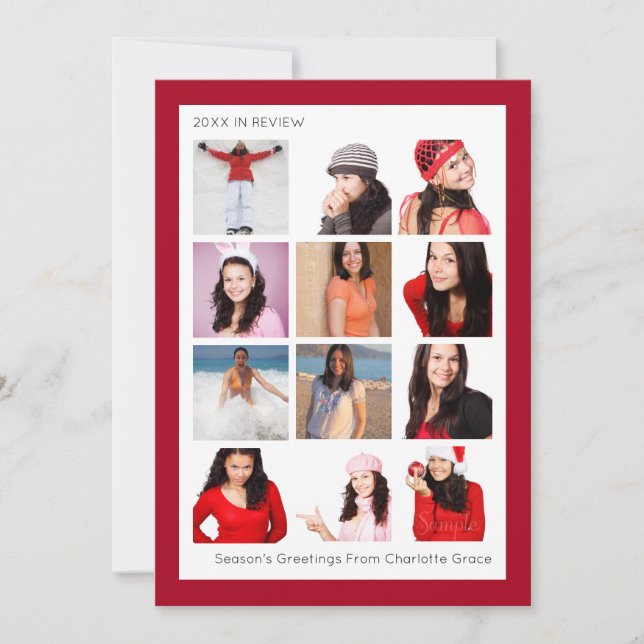 År i Granska tolv fotopatjular på Personligen Julkort (Framsida)