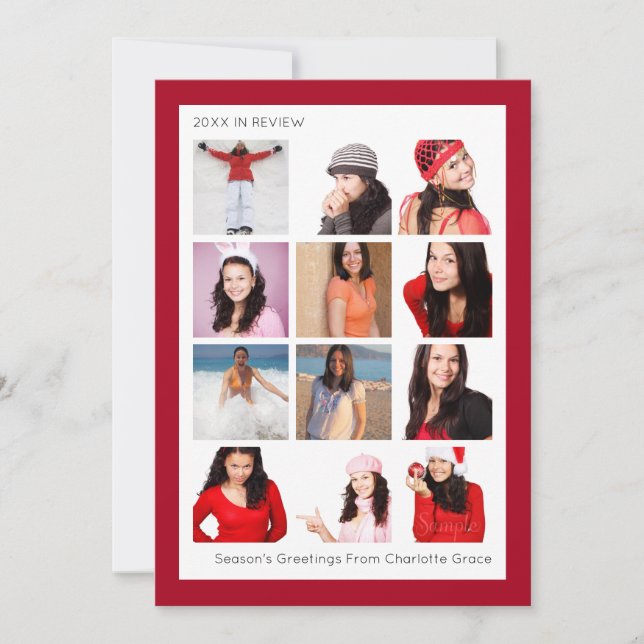 År i Granska tolv fotopatjular på Personligen Julkort (Framsida)