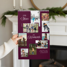 År i Moment Family Photo Collage Year Review Kalender
