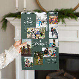 År i Moment Family Photo Collage Year Review Kalender