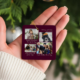 År i Moments-familjens fotosamling och bildtexter Julgransprydnad Keramik