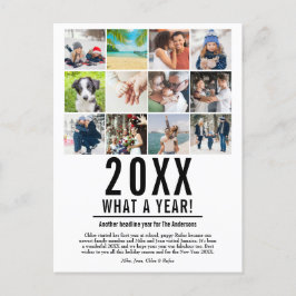 År i recension 12 Photo Collage Modern jul Helg Vykort