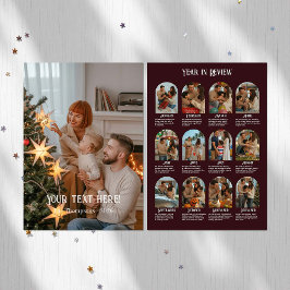 År i recension 12 Photo Family Julkort