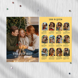 År i recension 12 Photo Family Julkort