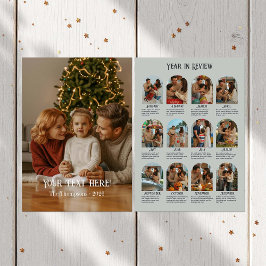 År i recension 12 Photo Family Julkort
