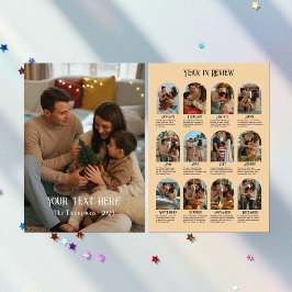 År i recension 12 Photo Family Julkort