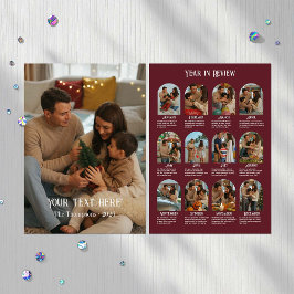 År i recension 12 Photo Family Julkort