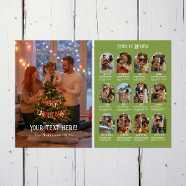 År i recension 12 Photo Family Julkort