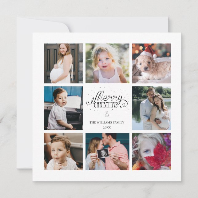 År i recension 8 - Helgdag för fotokollage Inbjudningar (Framsida)