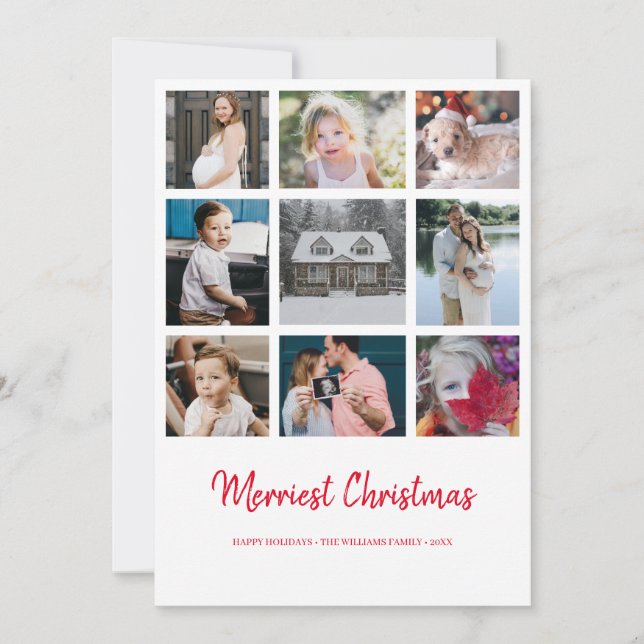 År i recension 9 Photo God jul Card Inbjudningar (Framsida)