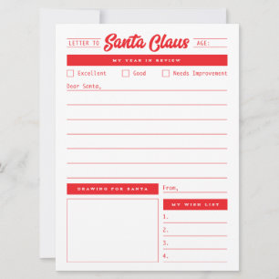 År i Santa Brev Julkort