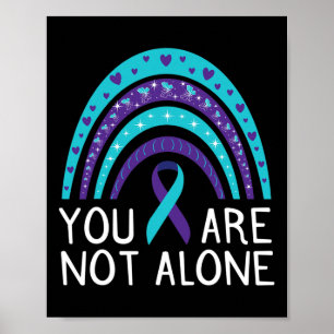 Är inte Ensam Suicials Awareness Mental Health Poster