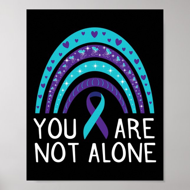 Är inte Ensam Suicials Awareness Mental Health Poster (Framsidan)