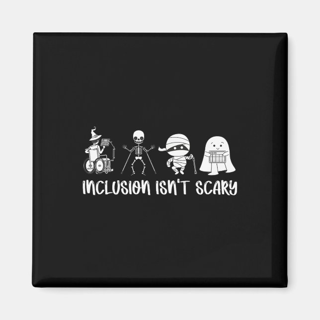 Är inte läskiga läraren skelett spöke söt Hallowee Magnet (Framsidan)