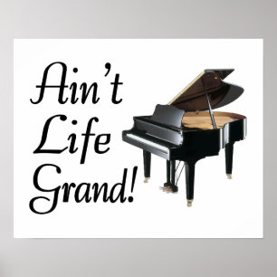 Är inte Life Grand Piano Poster