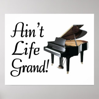 Är inte Life Grand Piano Poster