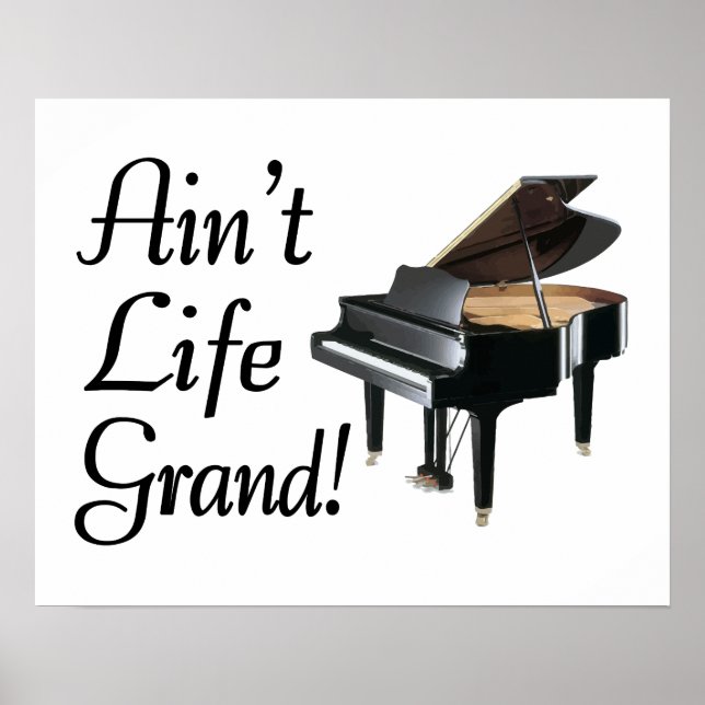 Är inte Life Grand Piano Poster (Framsidan)