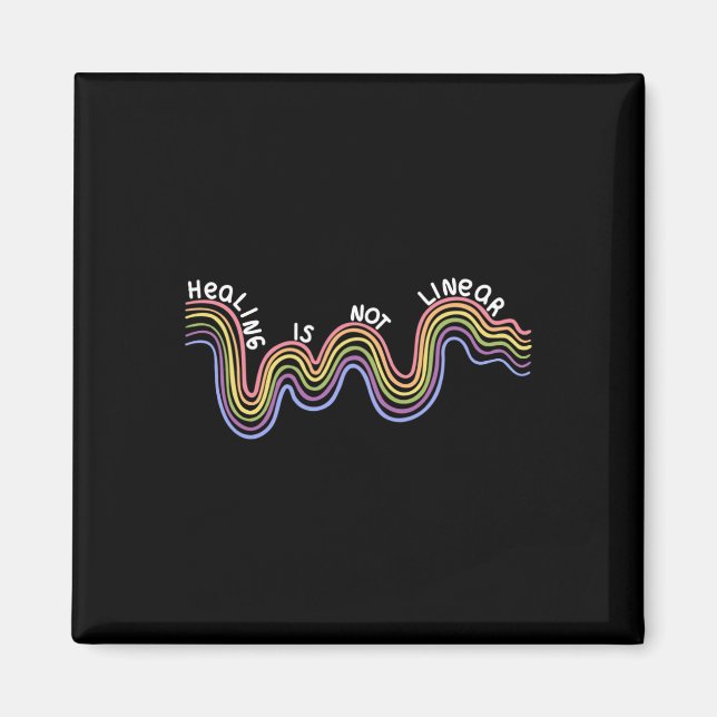 Är inte linjärt psykiskt medvetandegörande regnbåg magnet (Framsidan)