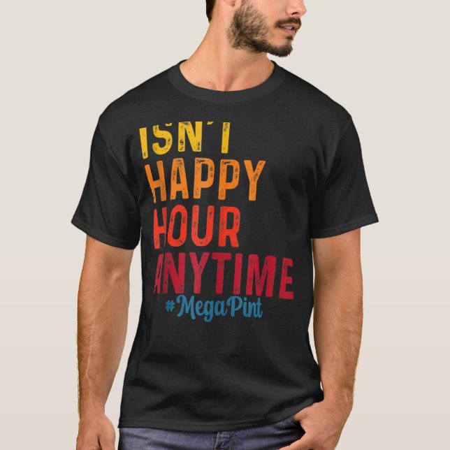 Är inte Lycklig-timmen Mega-punkt 8 T Shirt (Framsida)