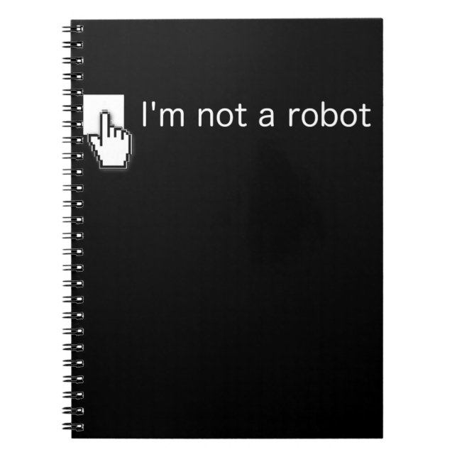 Är inte Robot Funny Computer Programmer Geek Gift Anteckningsbok (Framsidan)