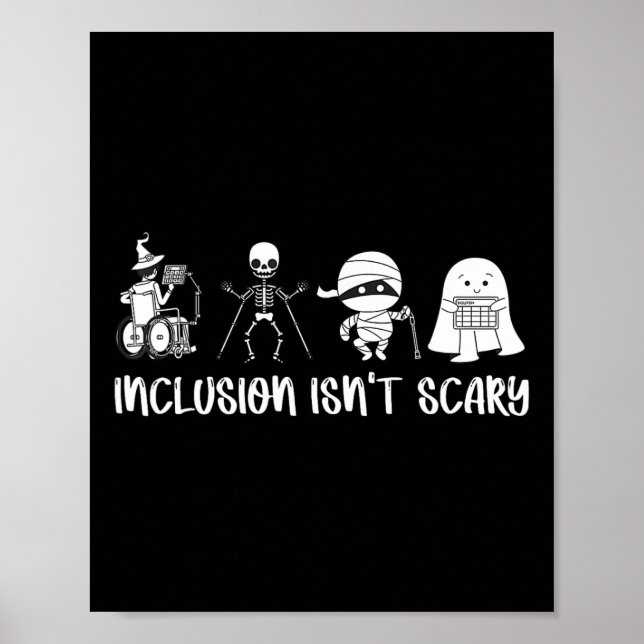 Är inte Scary Teacher Skeleton Ghost Cute Hallowee Poster (Framsidan)