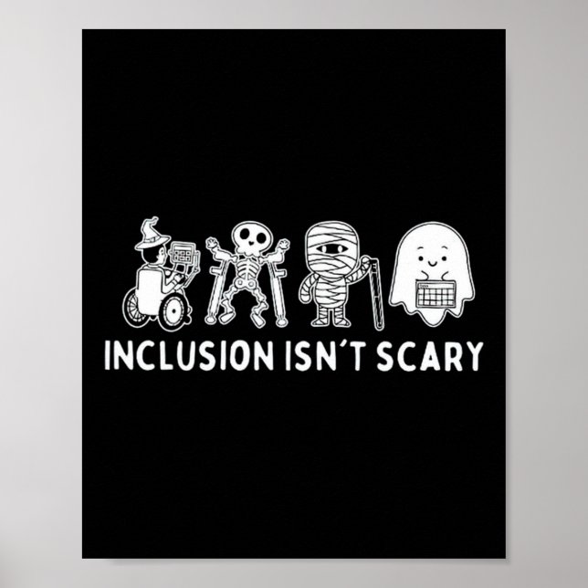 Är inte Scary Teacher Skeleton Ghost Cute Hallowee Poster (Framsidan)