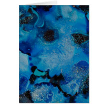 Är jag blå - Abstrakt blå målad bläck-bakgrund