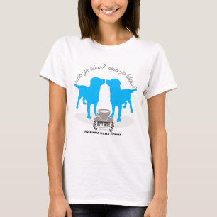 Är jag blå? Fransk blå labrador jazz kaffe Grafik T Shirt