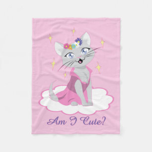 Är jag Cute? Fleecefilt