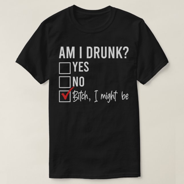 ÄR JAG DRUNK JA, JAG KANSKE ÄR LYNK. T SHIRT (Design framsida)
