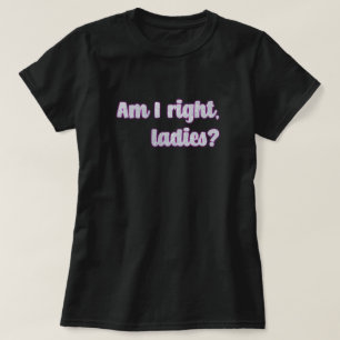 Är jag Höger, Dam? Feminist silver Glitter T Shirt