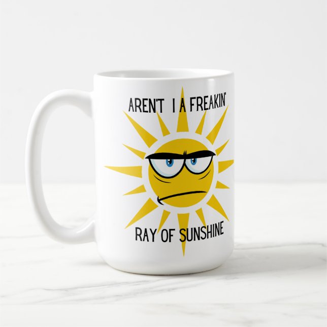 Är jag inte en Freakins Ray från Sunshine 15oz Mug Kaffemugg (Vänster)