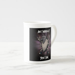 Är jag Vivlar Heavy Metal Tecknad Benporslin Mugg