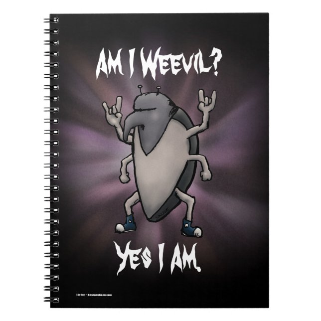 Är jag Weevil Heavy Metal Tecknad Anteckningsbok (Framsidan)