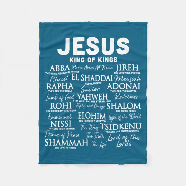 Är Jesus Kung Namnger Gud Hebreiska Fleecefilt (Framsidan)