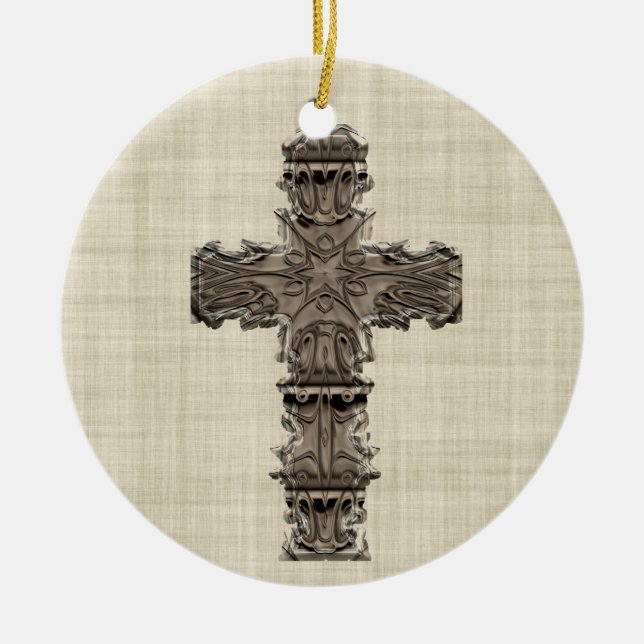 "Är Jesus resonera prydnaden för för säsongen" Julgransprydnad Keramik (Framsidan)